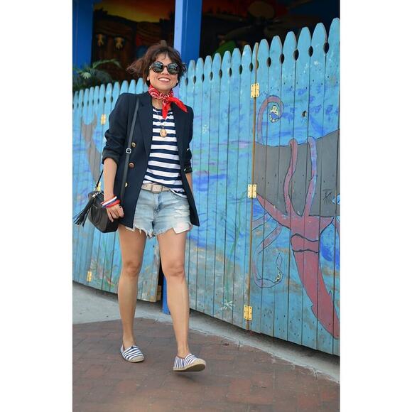 Circus Sam Edelman Striped Espadrille Mules 8 Bow Toe Slip On Canvas Summer Chic - Picture 12 of 16